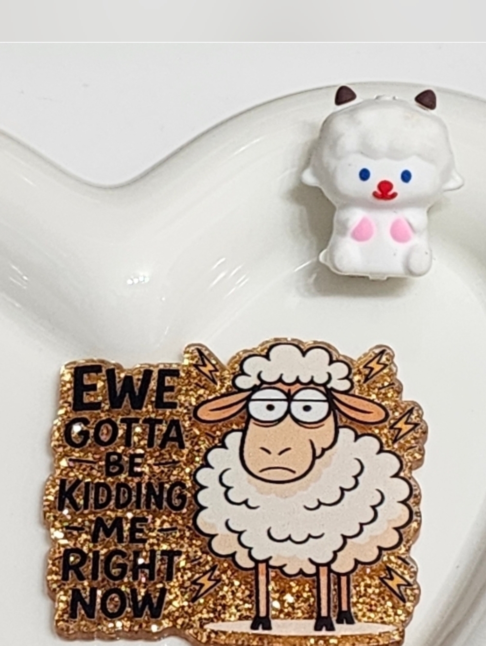 Sheep Funny Flatback Focal Bead Flats Planar Crafts‎ Badge Keychain Bag Clip